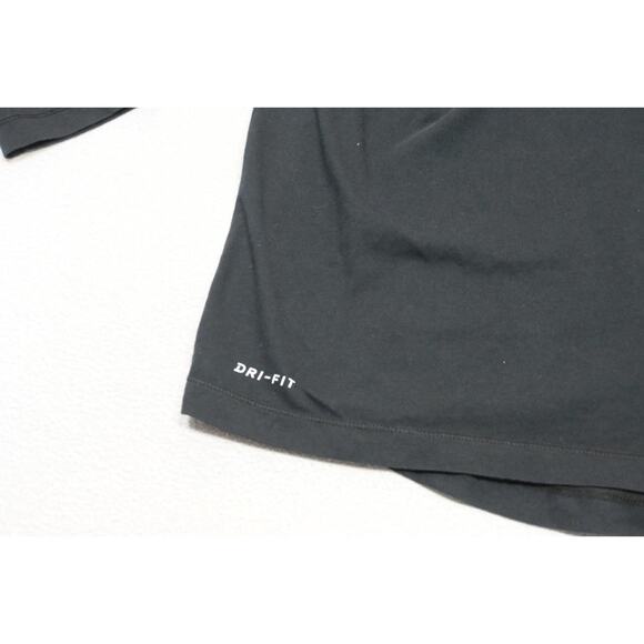 Nike Hoodie Dri Fit Thin Sweatshirt Athletic Cut Performance Black Mens Sz XL - Picture 7 of 10